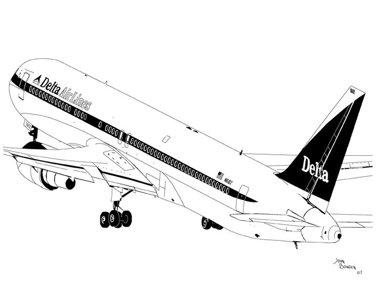 Boeing delta air lines delta airlines coloring pages printables