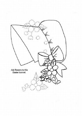 Easter bonnet colouring picture easter bonnet easter coloring pages easter colouring