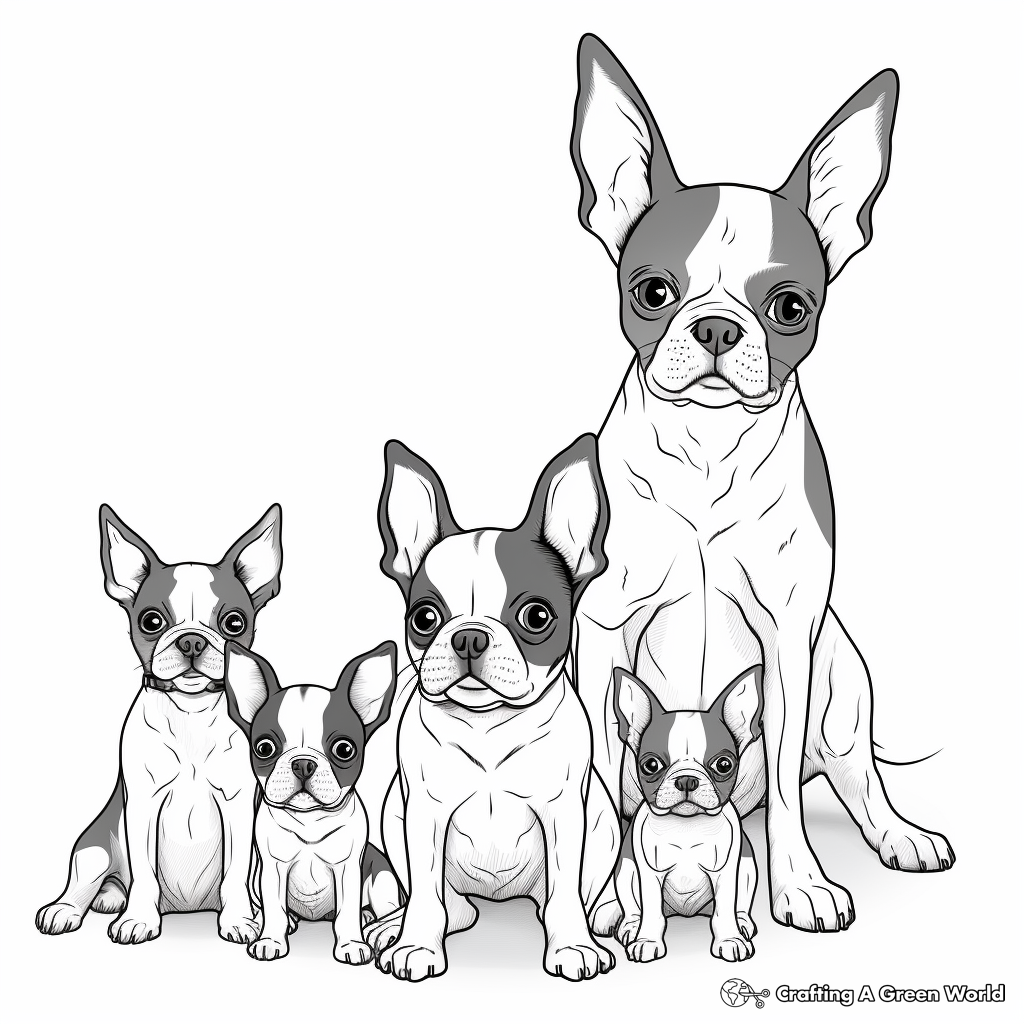 Boston terrier coloring pages