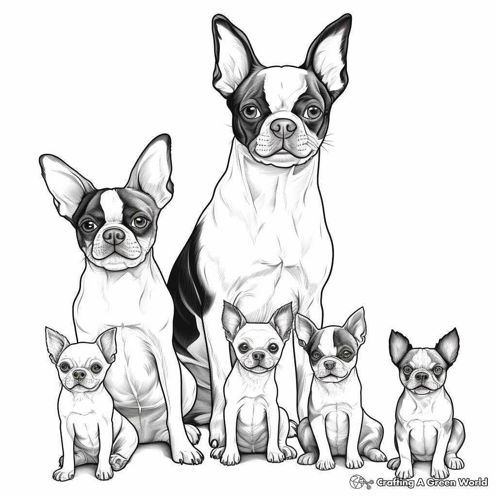Boston terrier coloring pages