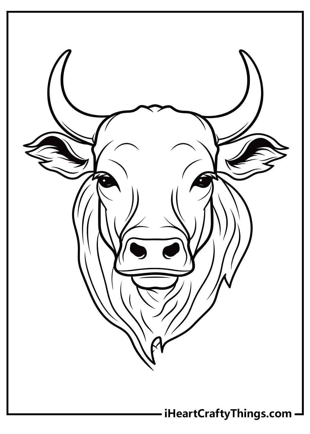 Bull coloring pages free printables