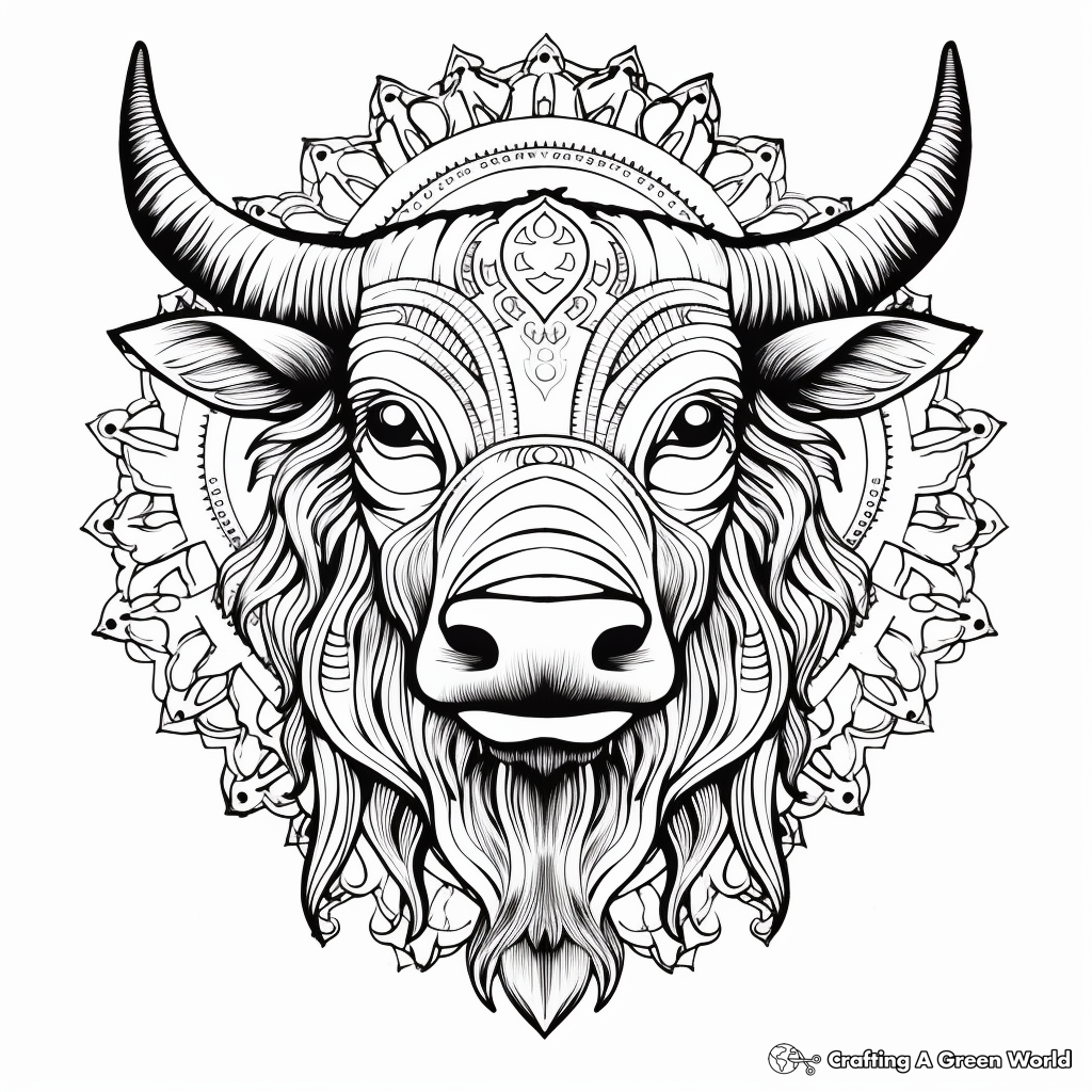 Bull coloring pages