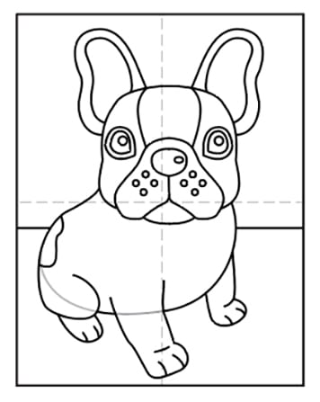 Easy how to draw a french bulldog tutorial and bulldog coloring page