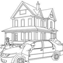 Car crash coloring pages