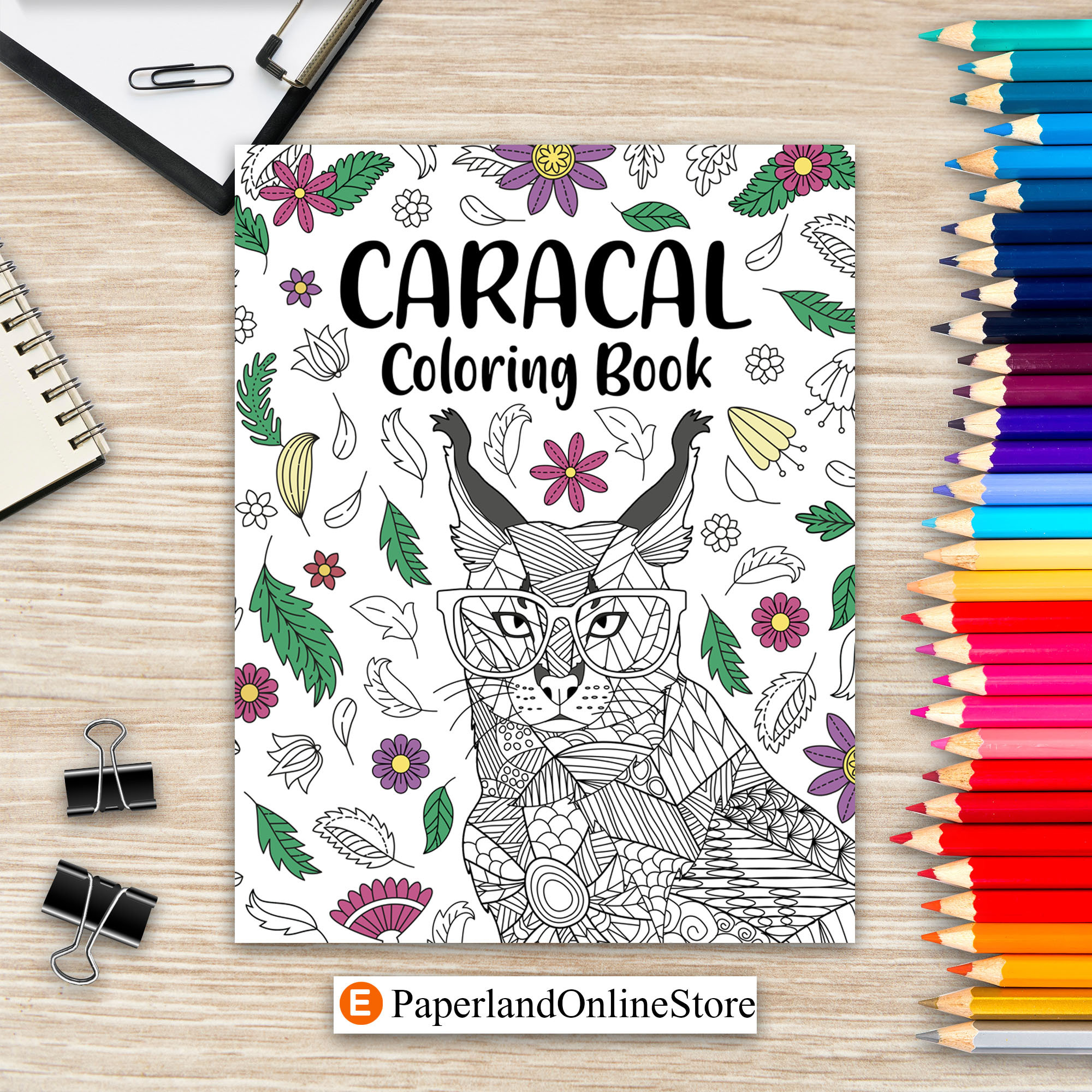 Caracal coloring book mandala crafts hobbies zentangle books funny quotes and freestyle drawing pages egyptian lynx big cat wild