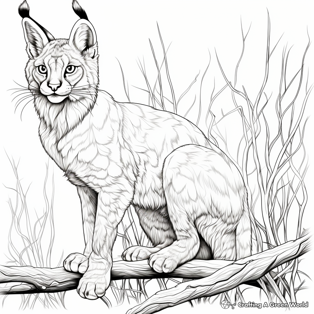 Lynx coloring pages