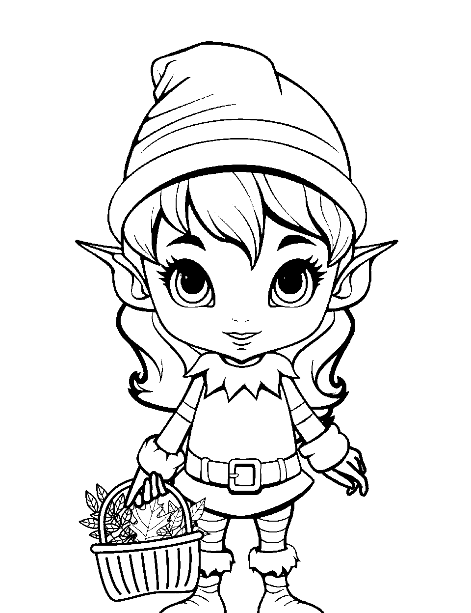 Elf coloring pages free printable sheets