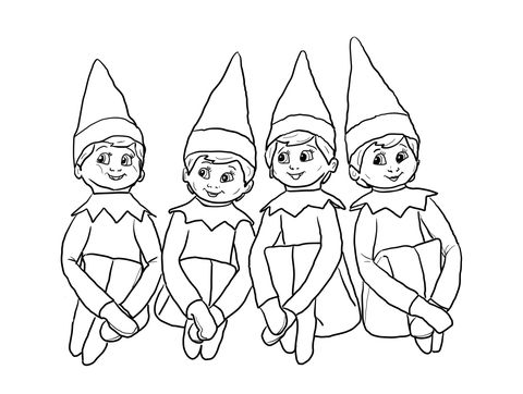 Elves on the shelf coloring page from elf on the shelf category select from â free christmas coloring pages super coloring pages christmas coloring pages