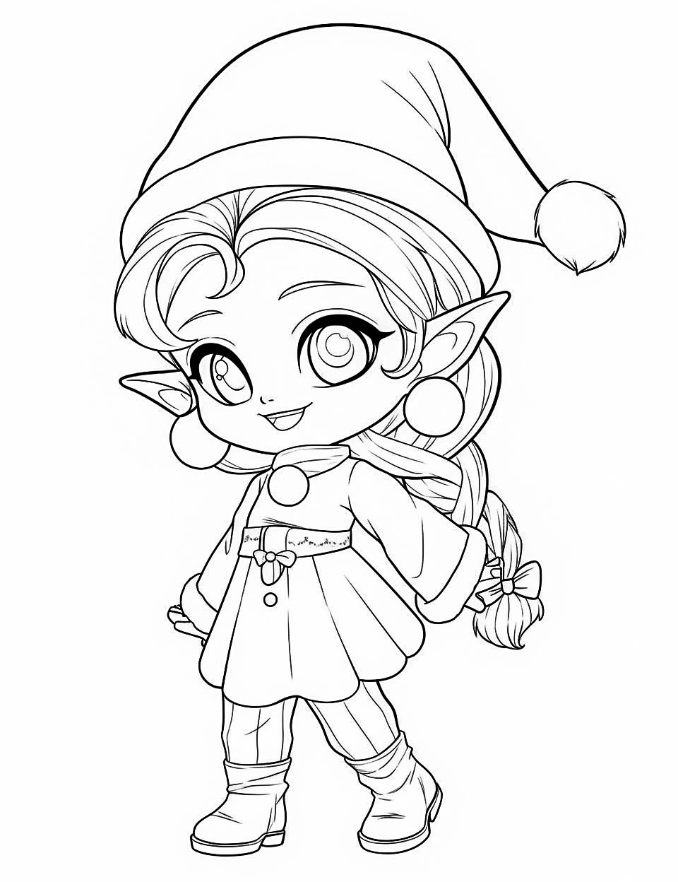 Stunning elf coloring pages for kids and adults