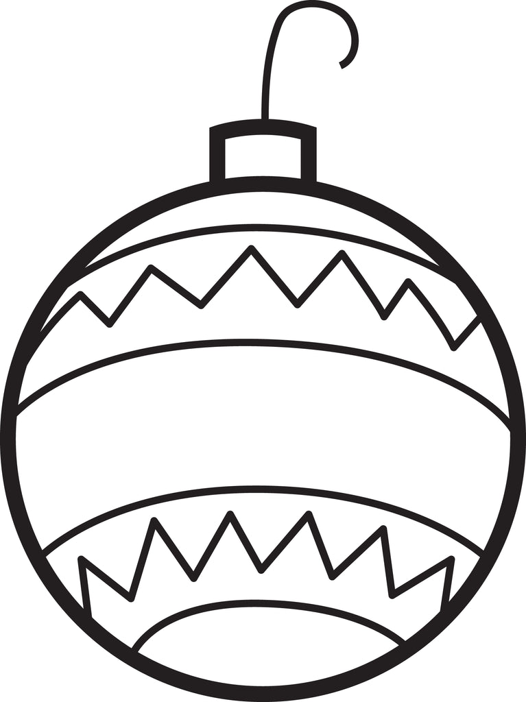 Printable christmas ornaments coloring page for kids â