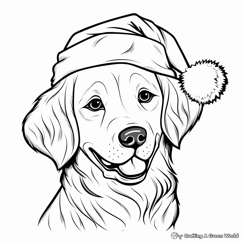 Christmas dog coloring pages