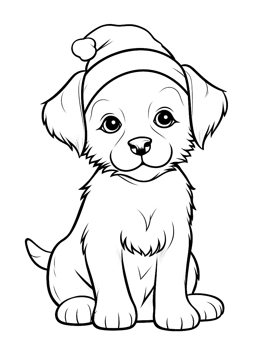 Puppy coloring pages free printable sheets