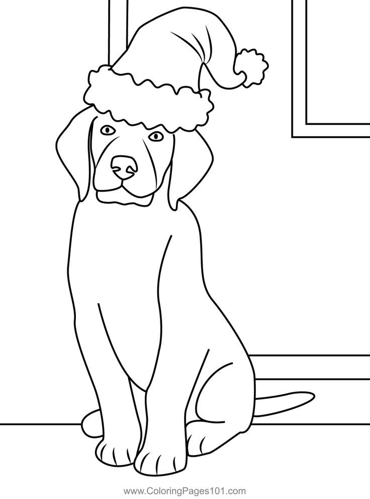 Christmas dog coloring page dog coloring page christmas tree coloring page christmas animals