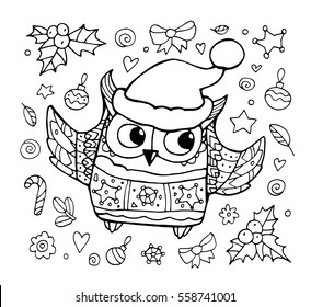 Owl christmas coloring pages over royalty