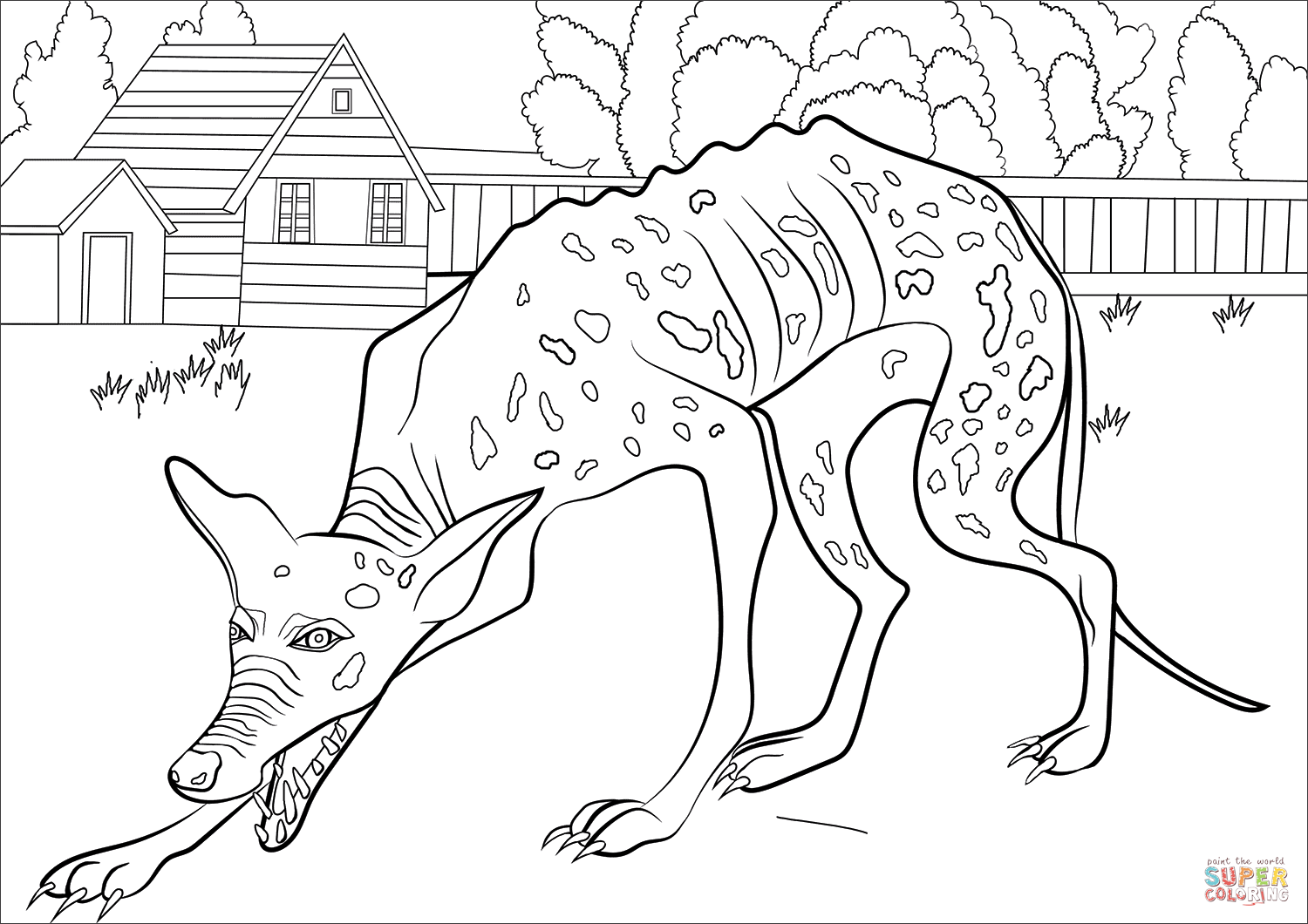 Chupacabra coloring page free printable coloring pages