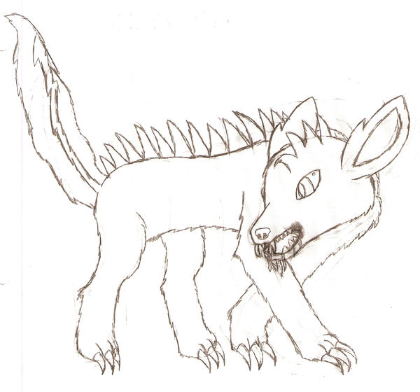 Chupacabra drawing by skeletonbat on