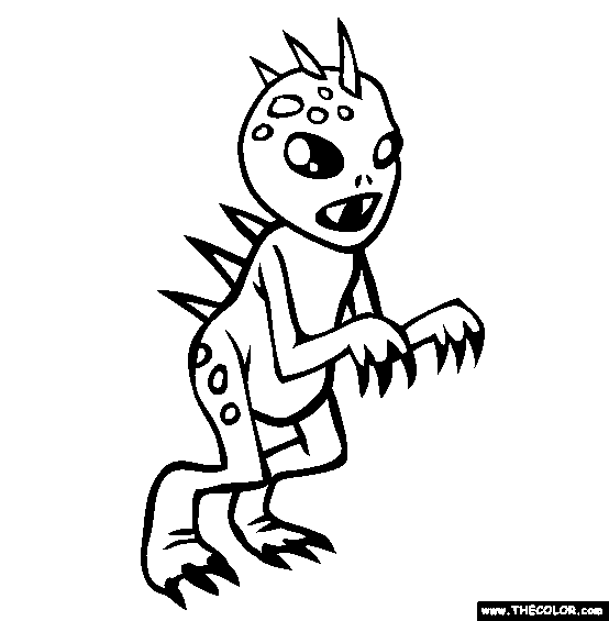 Cryptids online coloring pages