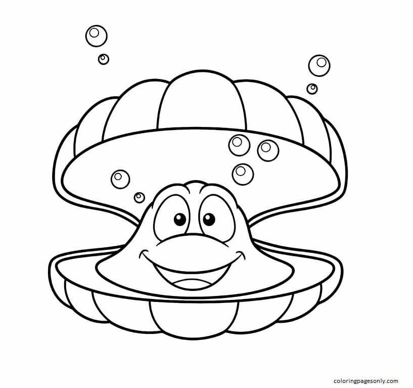 Clam coloring pages printable for free download