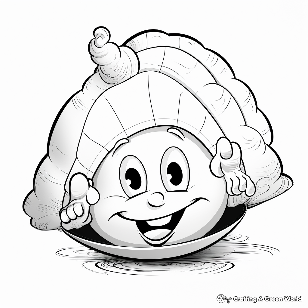 Clam coloring pages