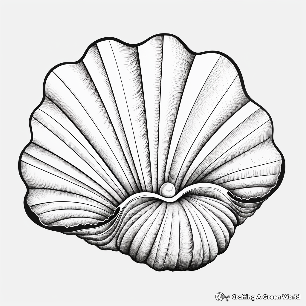 Clam coloring pages