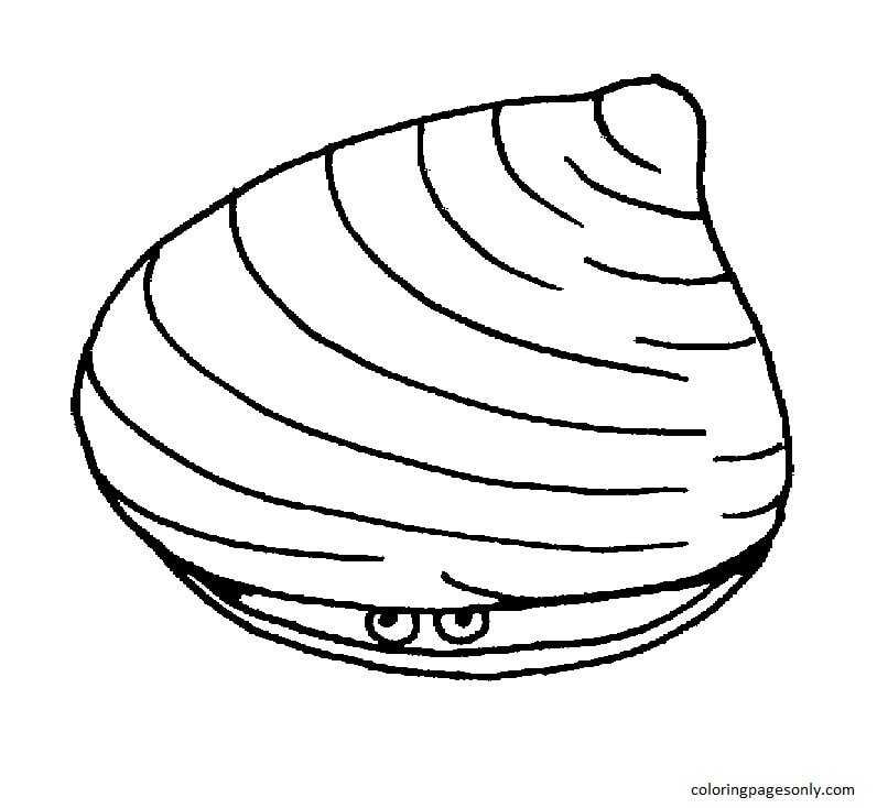 Clam coloring pages printable for free download