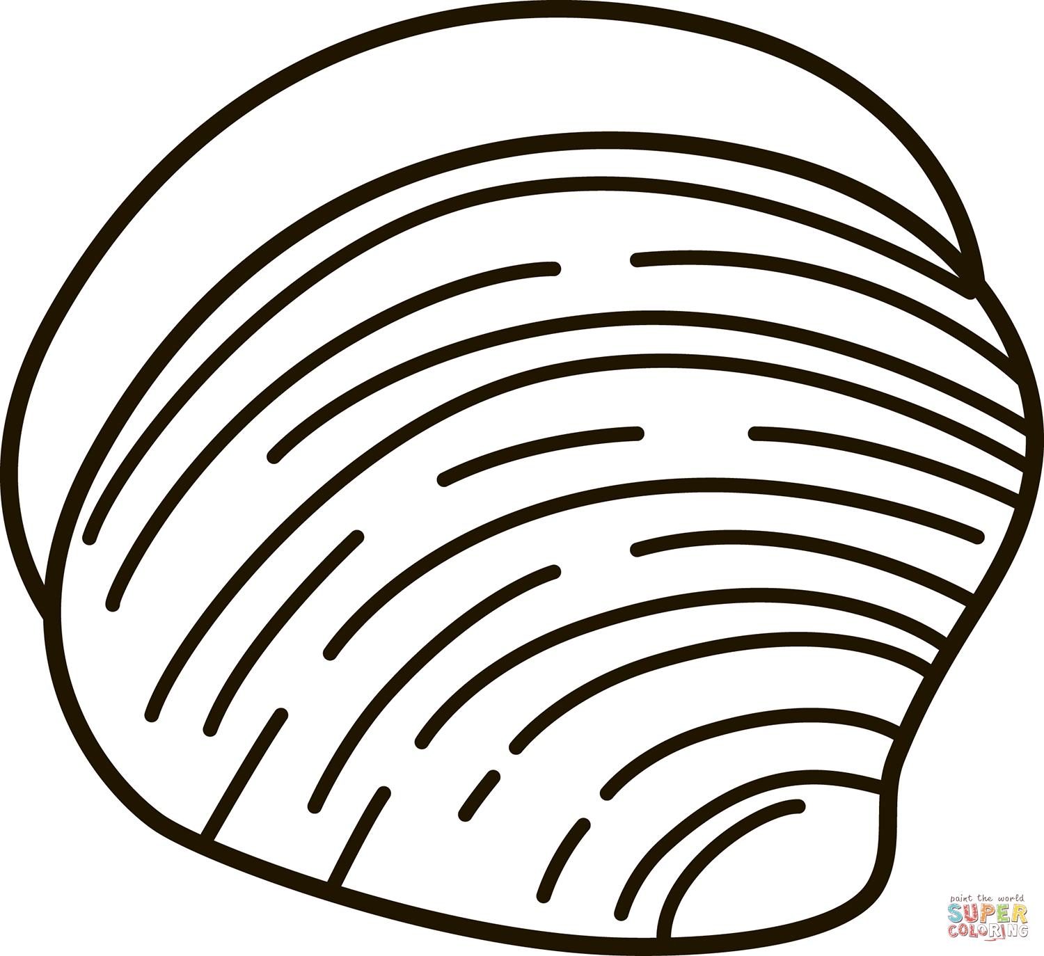 Clam coloring page free printable coloring pages