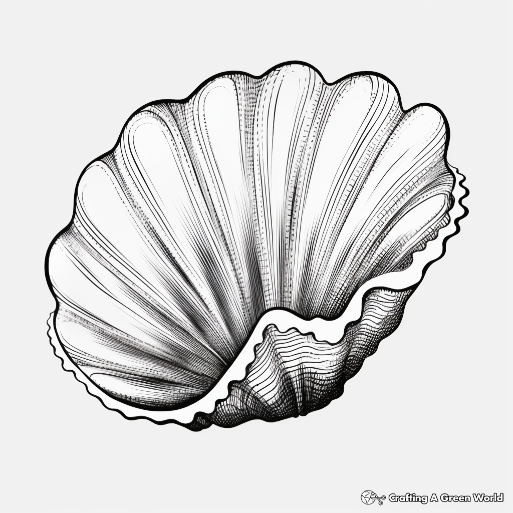 Clam coloring pages