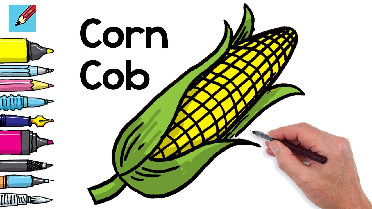 How to draw a corn cob real easy peasy