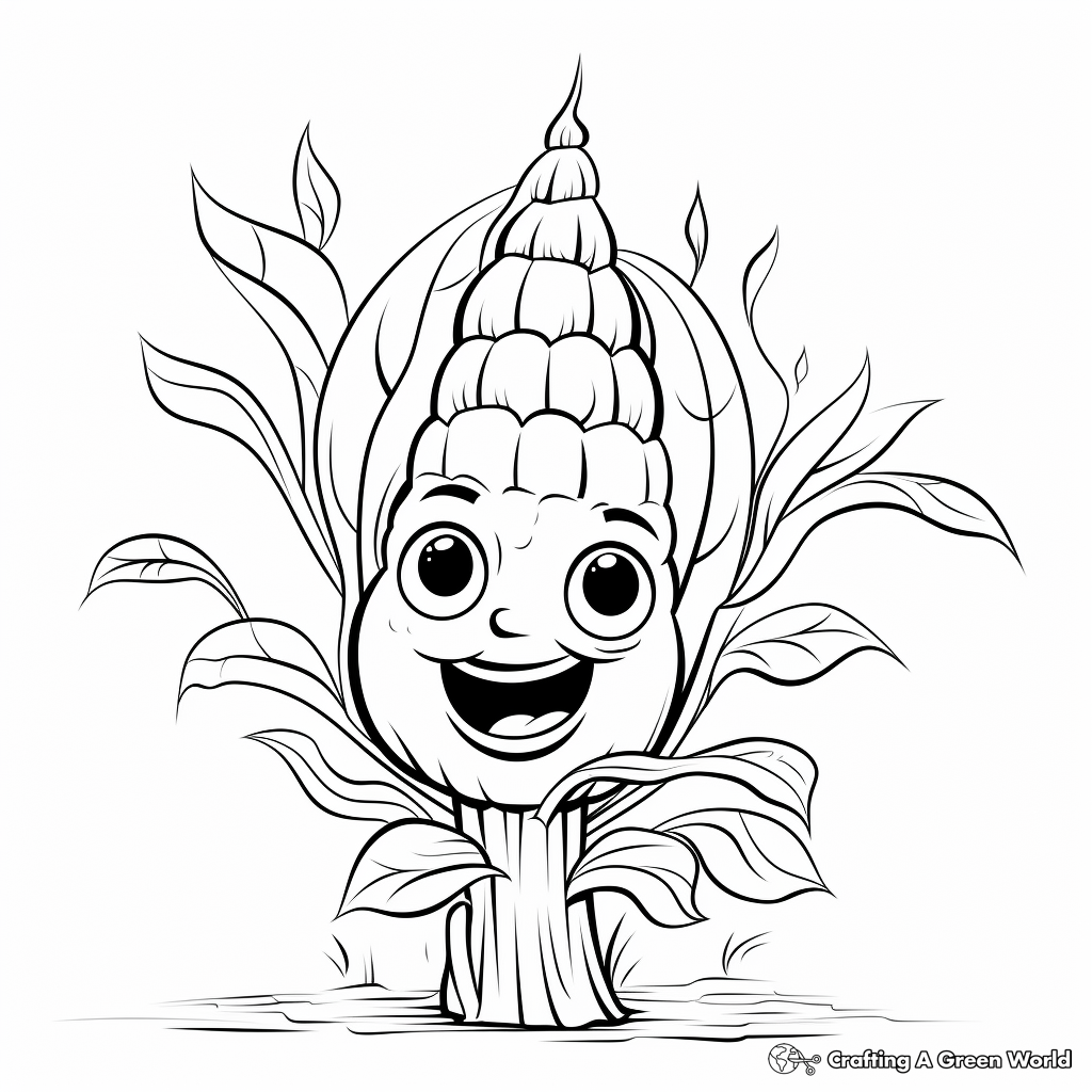 Corn coloring pages