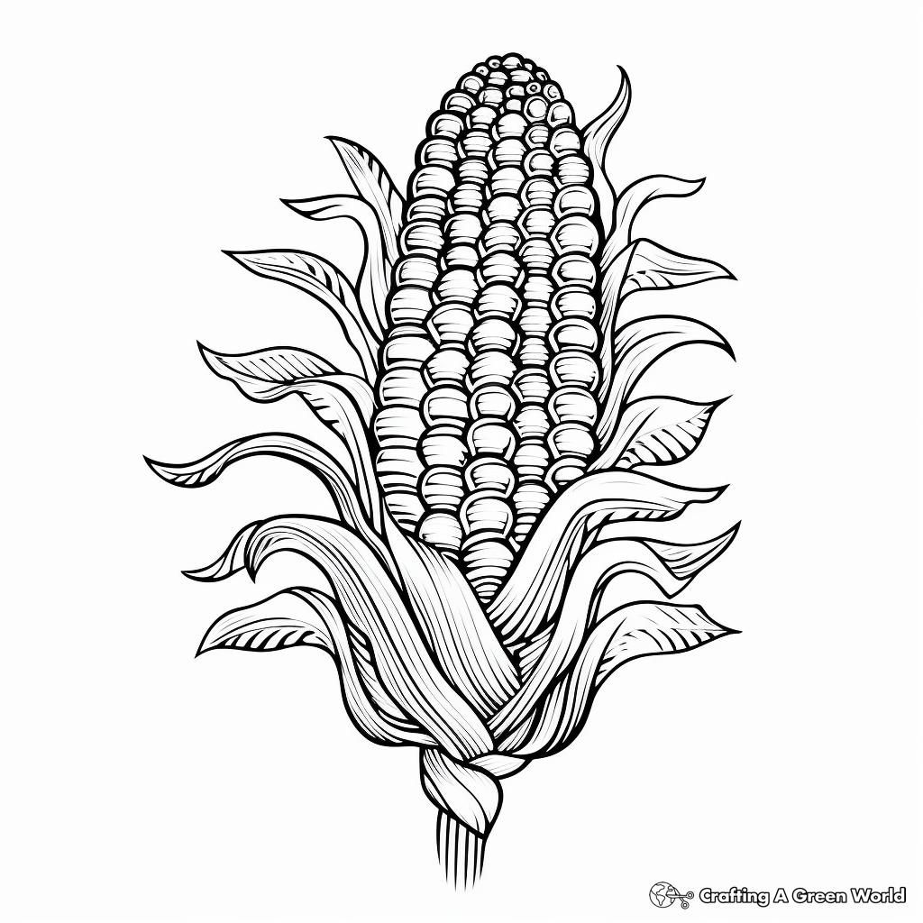 Corn coloring pages