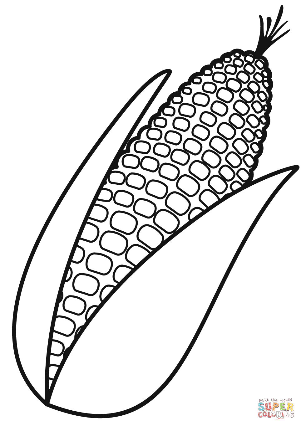 Corn stalk coloring page free printable coloring pages