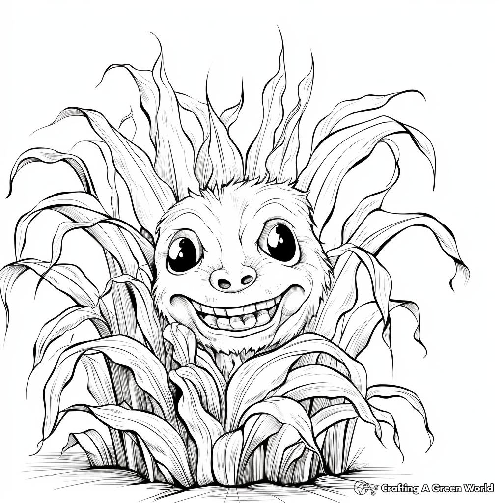 Corn coloring pages