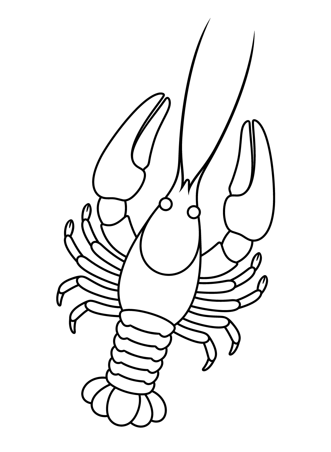 Crawfish coloring pages printable for free download