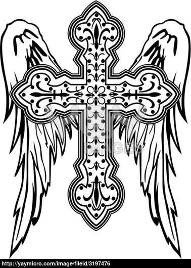 Cross with wings coloring pages cross with wings coloring pages cross printable