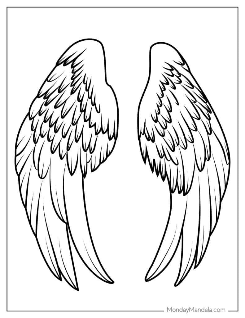 Angel coloring pages free pdf printables