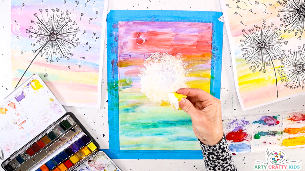 How to draw a dandelion create a dandelion painting