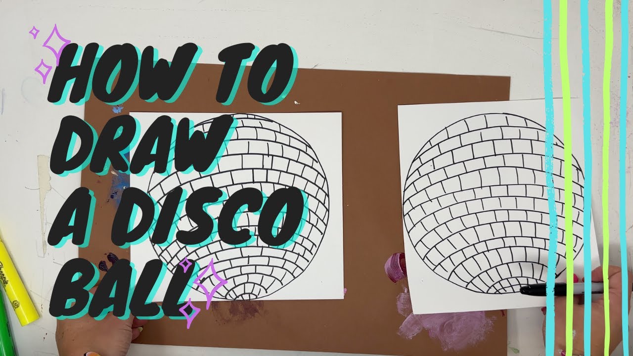 How to draw a disco ball part