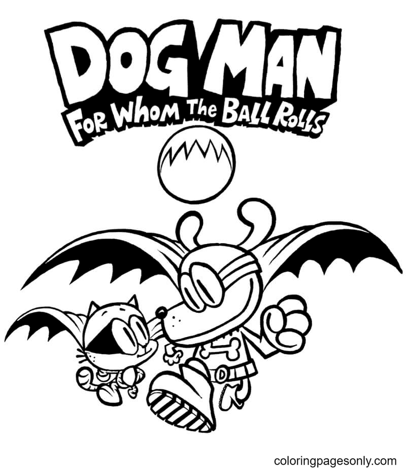 Dog man coloring pages printable for free download