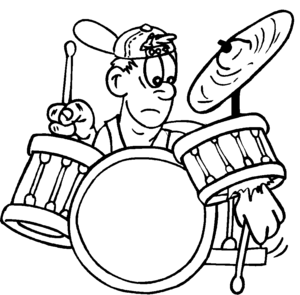 Drummer boy coloring page