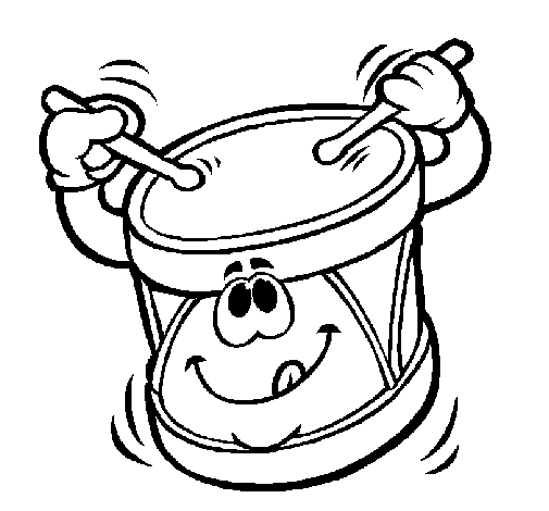 Drum coloring page