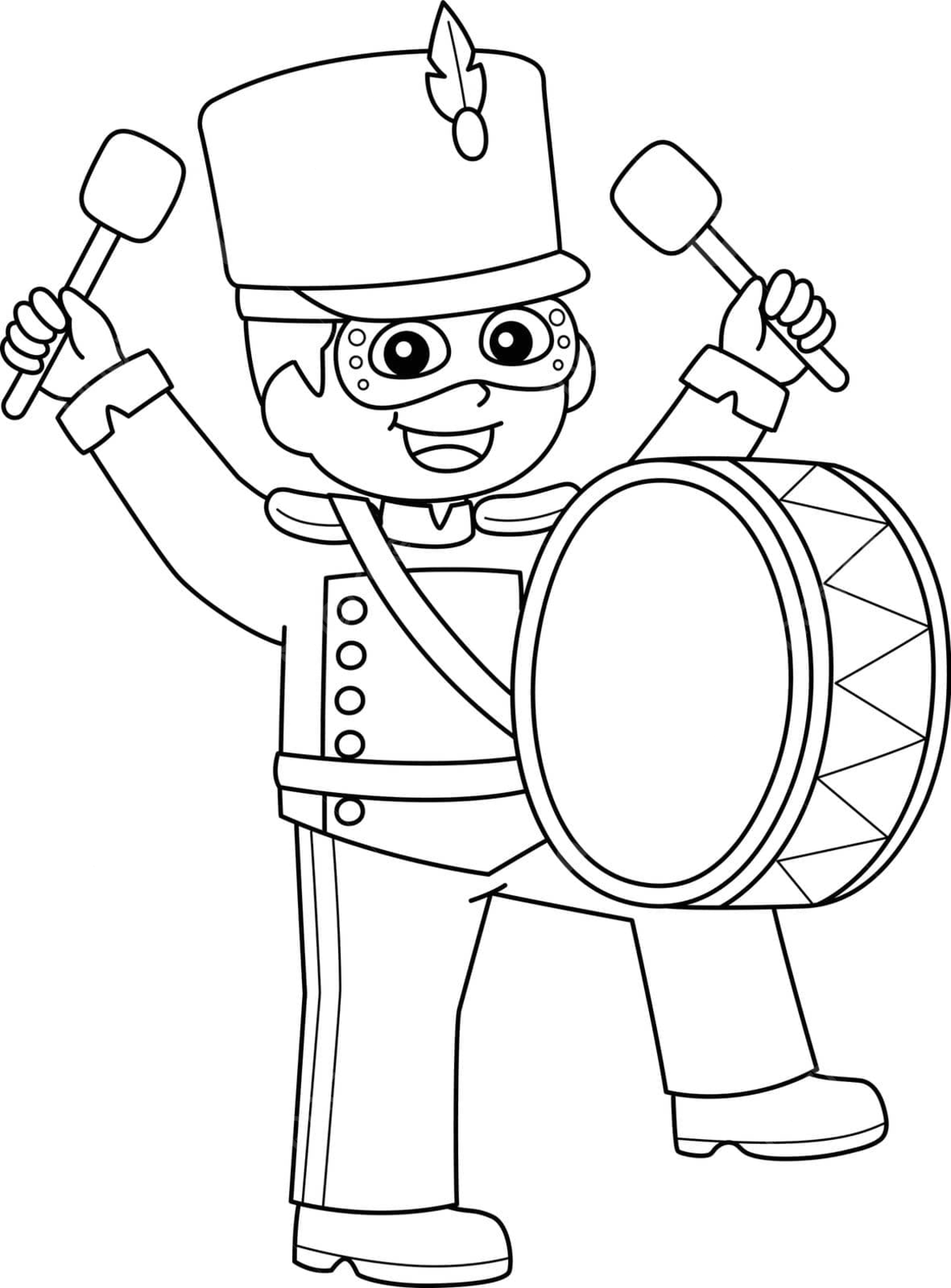 Mardi gras boy playing drums isolated coloring playing drums drawing boy vector wing drawing ring drawing drum drawing png and vector with transparent background for free download