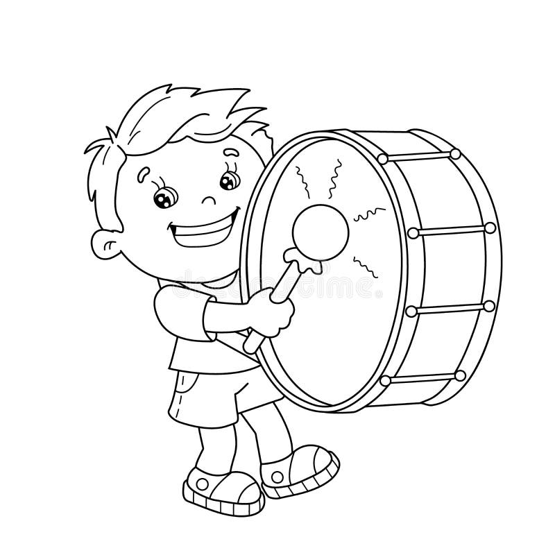 Drummer coloring stock illustrations â drummer coloring stock illustrations vectors clipart