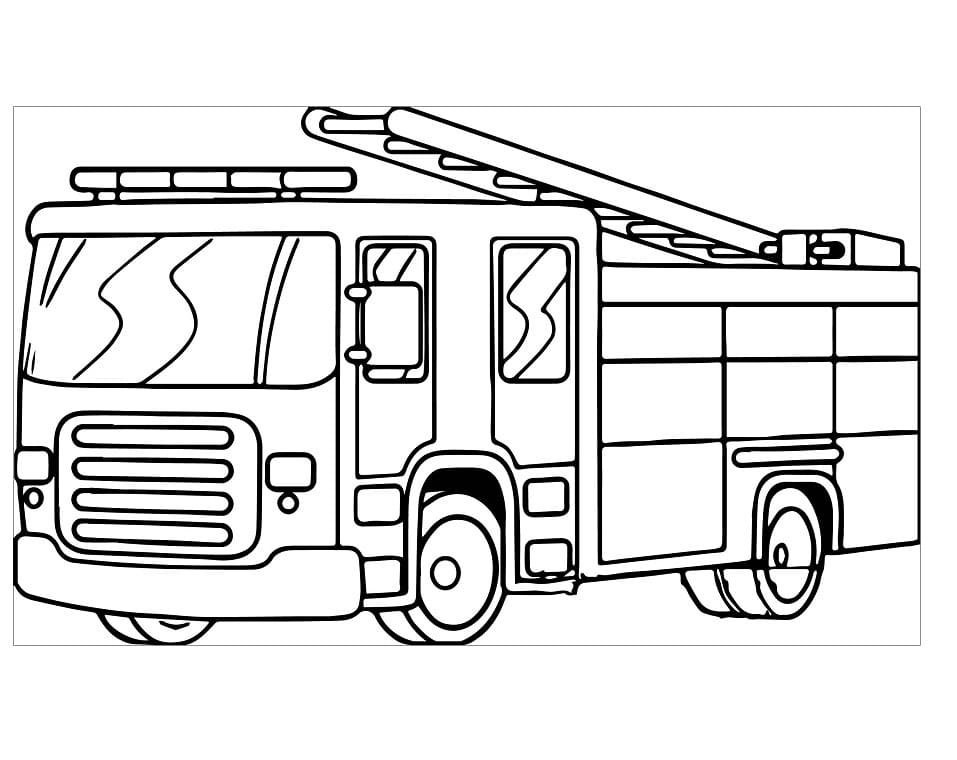 Fire truck coloring page