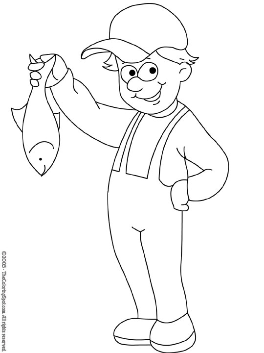 Fisherman coloring page audio stories for kids free coloring pages colouring printables