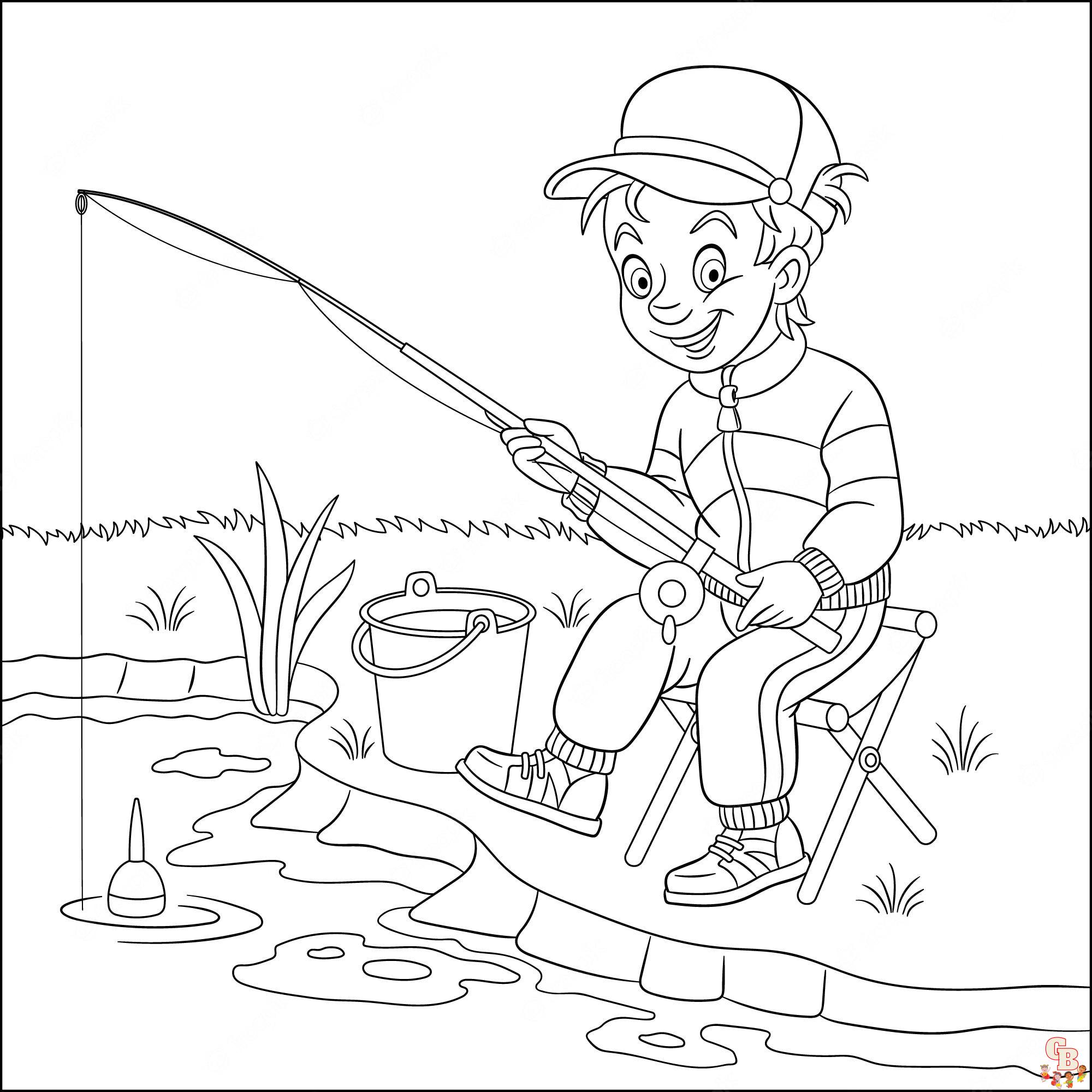 Free gone fishing coloring pages gbcolori