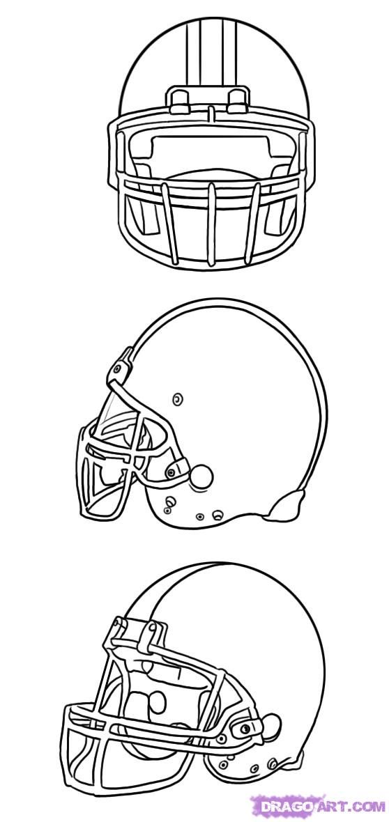 Football helmet template front