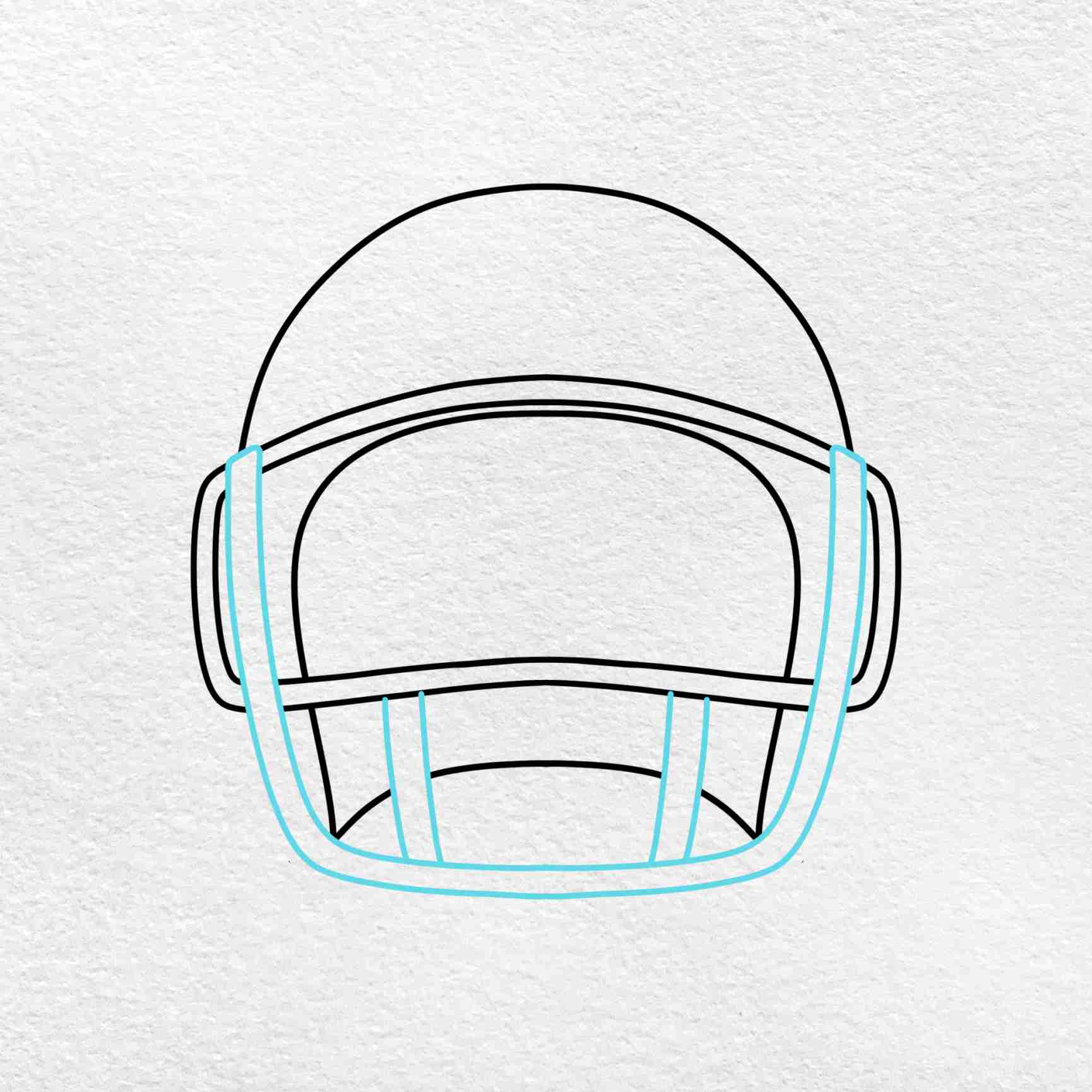 How to draw a football helmet