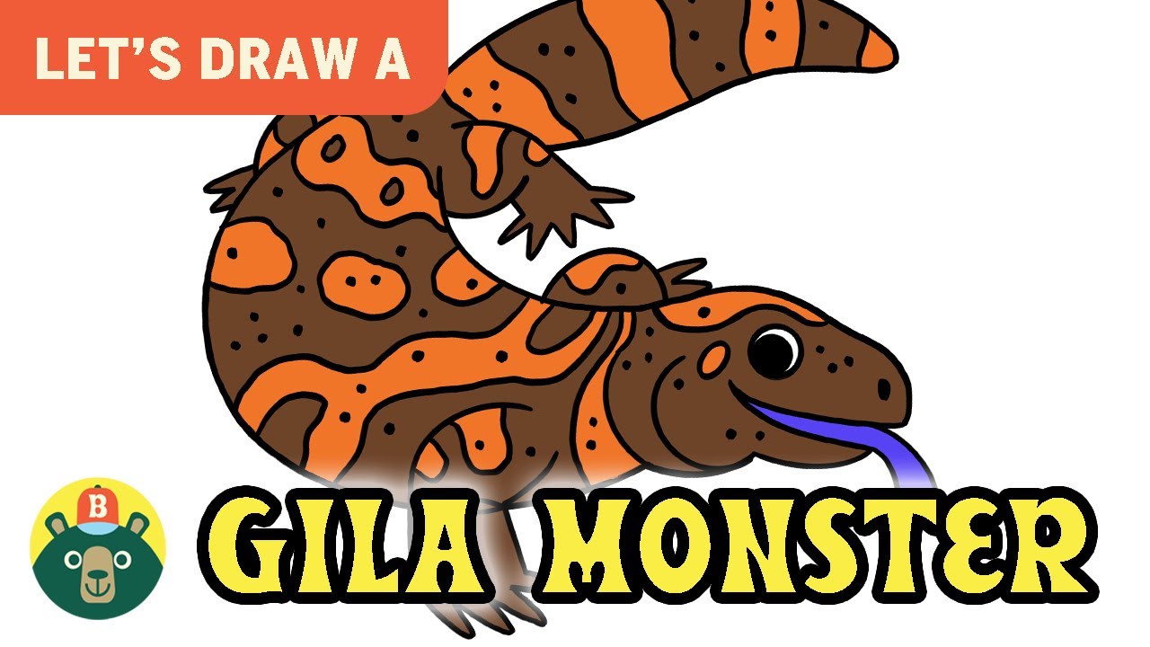 How to draw a gila onster