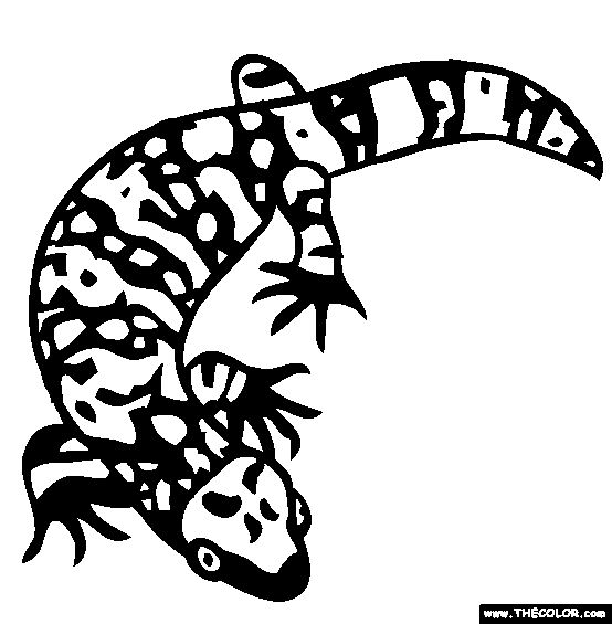 Gila monster coloring page free gila monster online coloring monster coloring pages online coloring online coloring pages