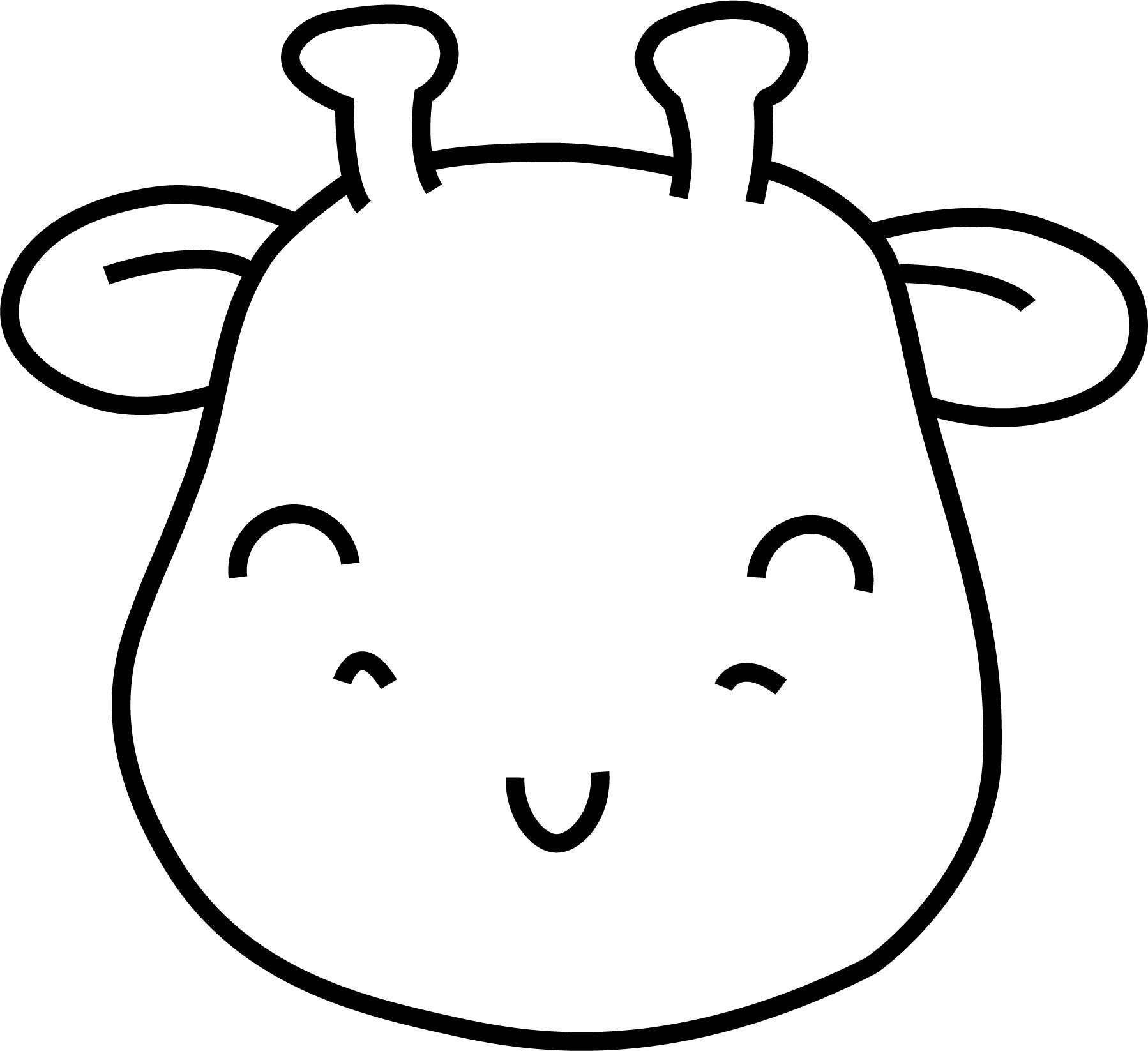 Cute giraffe head coloring page ðñðððððº